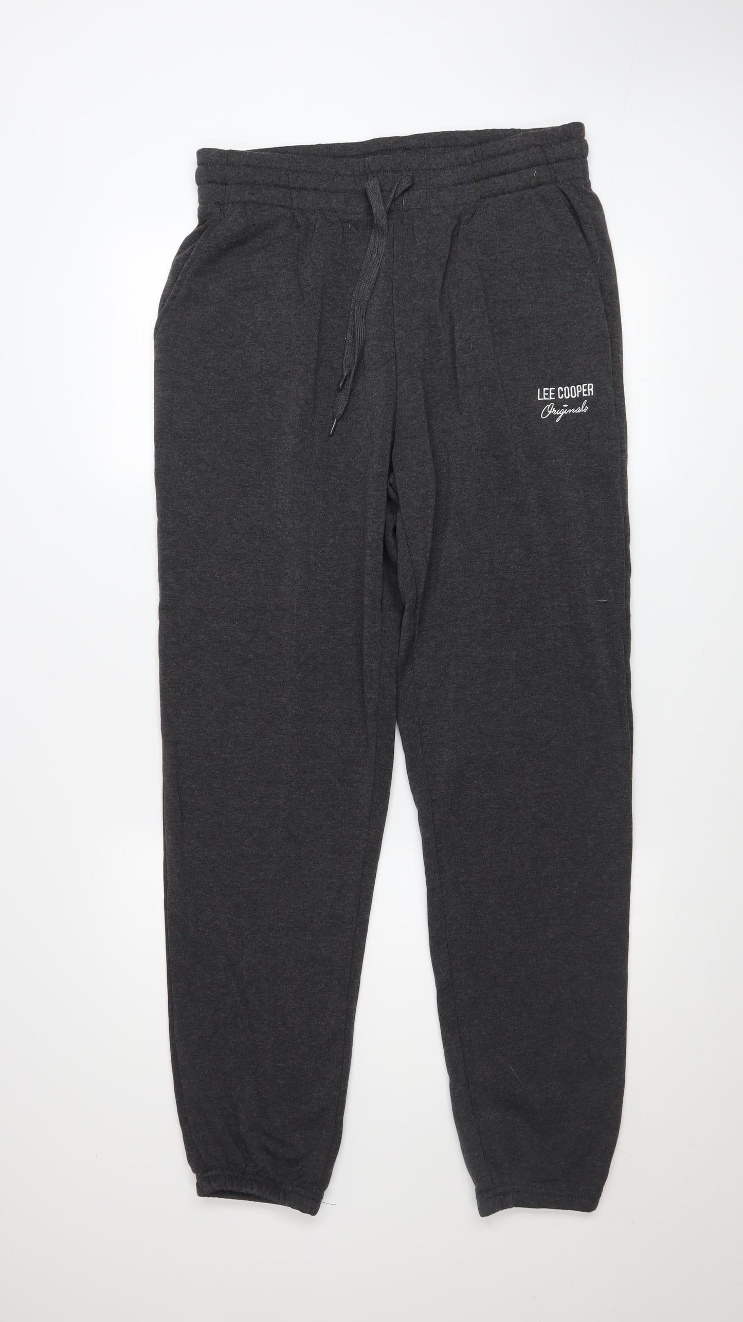 Lee Cooper Mens Grey XL Jogger Trousers Polyester Viscose Blend