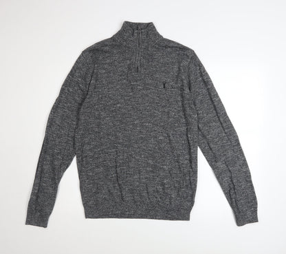 Mens UK Size M NEXT Grey 1/2 Zip Jumper