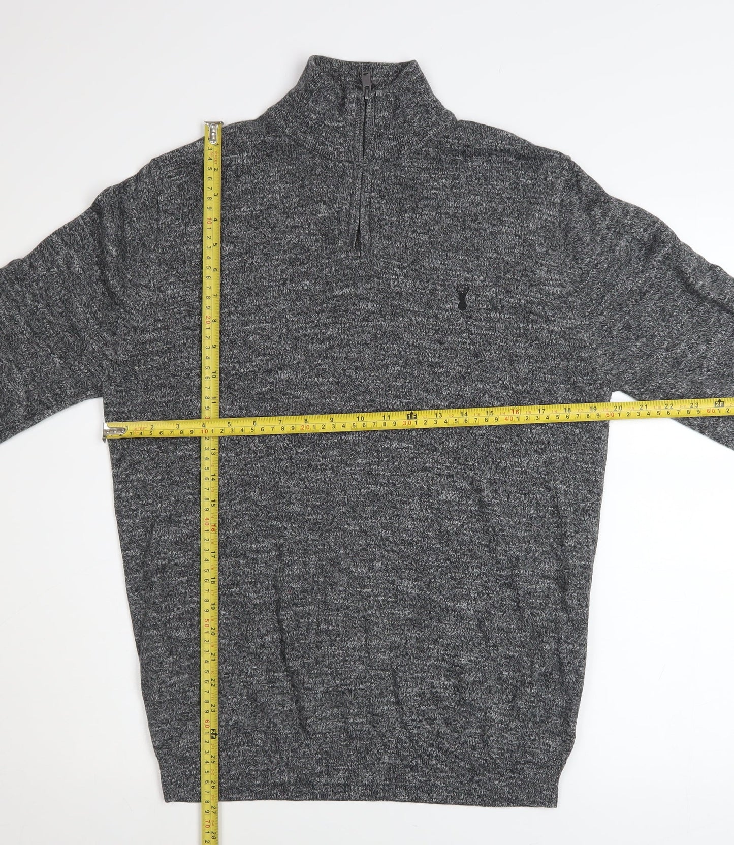 Mens UK Size M NEXT Grey 1/2 Zip Jumper