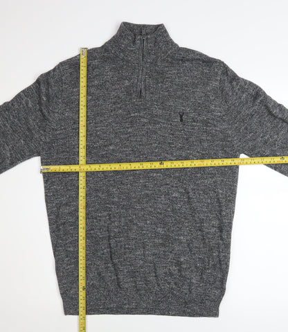 Mens UK Size M NEXT Grey 1/2 Zip Jumper