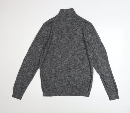 Mens UK Size M NEXT Grey 1/2 Zip Jumper