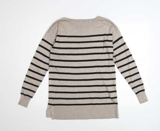 Womens UK Size 4 F&F Beige Pullover Jumper