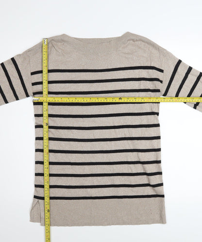 Womens UK Size 4 F&F Beige Pullover Jumper