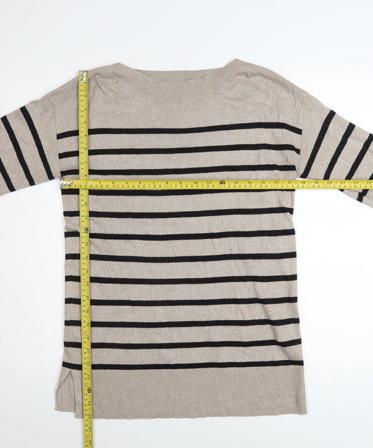 Womens UK Size 4 F&F Beige Pullover Jumper