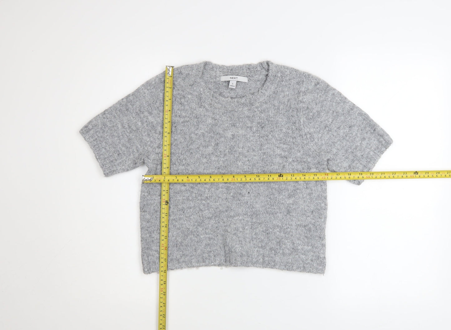 Womens UK Size S NEXT Grey Basic T-Shirt