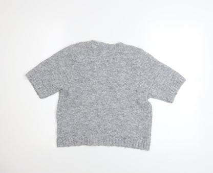 Womens UK Size S NEXT Grey Basic T-Shirt