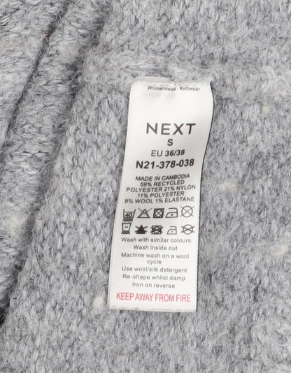 Womens UK Size S NEXT Grey Basic T-Shirt