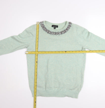Womens UK Size 6 Topshop Green Pullover Jumper