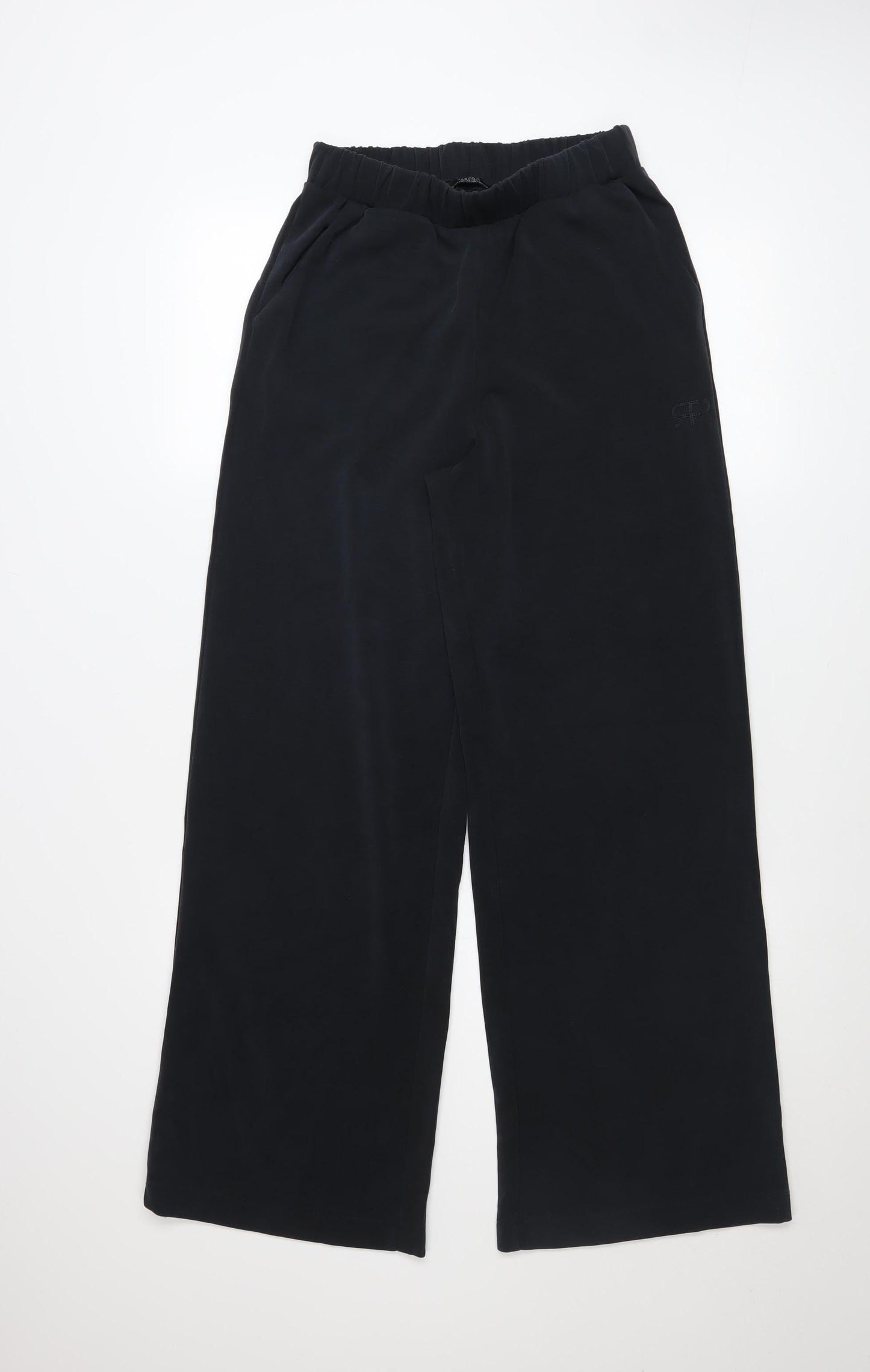 Womens UK Size XS Parfois Relaxed Fit Casual Travel Black Trousers