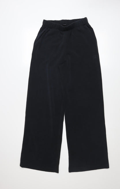 Womens UK Size XS Parfois Relaxed Fit Casual Travel Black Trousers