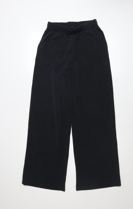 Womens UK Size XS Parfois Relaxed Fit Casual Travel Black Trousers