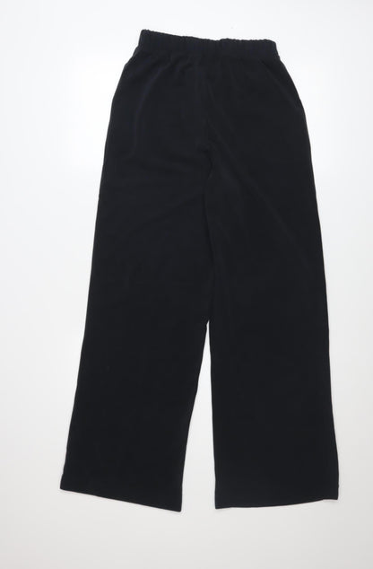 Womens UK Size XS Parfois Relaxed Fit Casual Travel Black Trousers