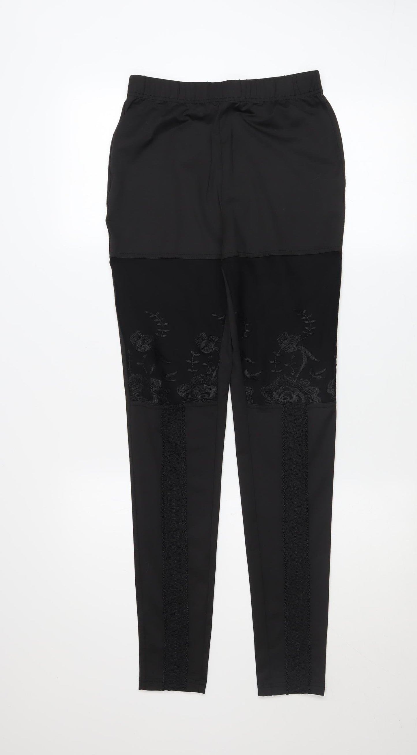 Womens UK Size S CHICME  Leggings Black Leggings