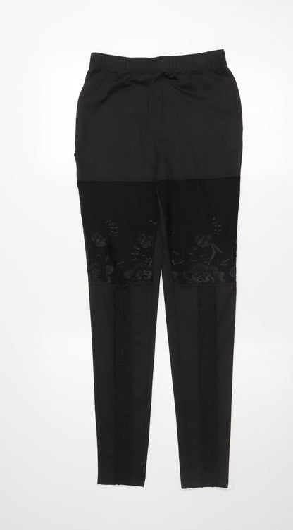 Womens UK Size S CHICME  Leggings Black Leggings