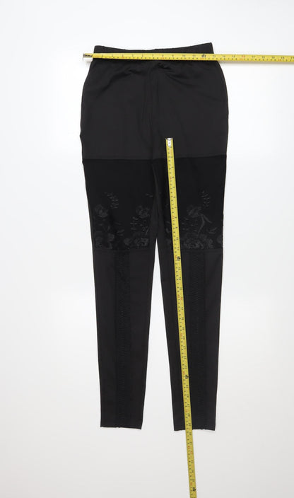 Womens UK Size S CHICME  Leggings Black Leggings