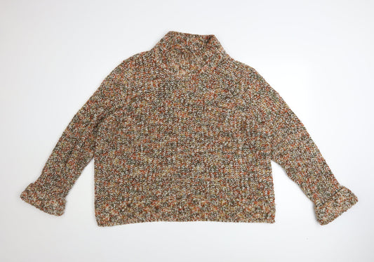 Tu Women’s Multicoloured Roll Neck Chunky Knit Jumper Size 22