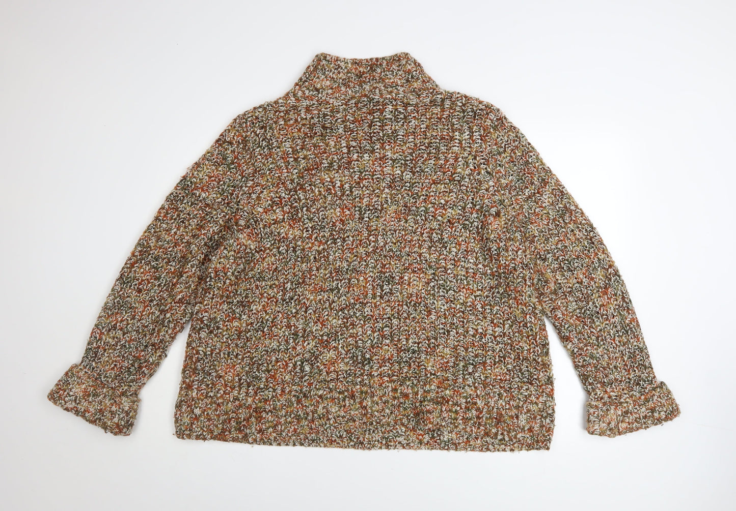 Tu Women’s Multicoloured Roll Neck Chunky Knit Jumper Size 22