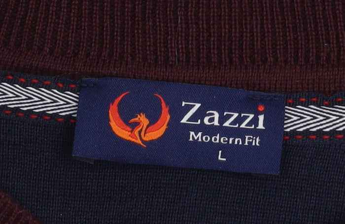 Mens UK Size L Zazzi Red Pullover Jumper