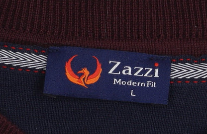Mens UK Size L Zazzi Red Pullover Jumper