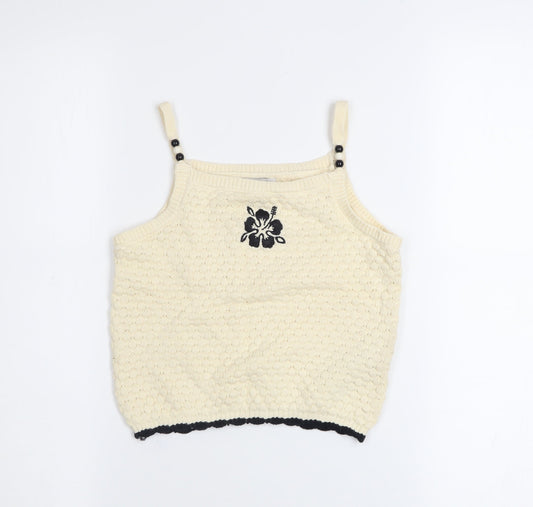Girls UK Size 9-10 Years Primark Beige Camisole Tank