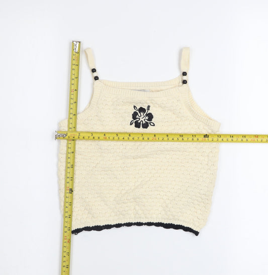 Girls UK Size 9-10 Years Primark Beige Camisole Tank