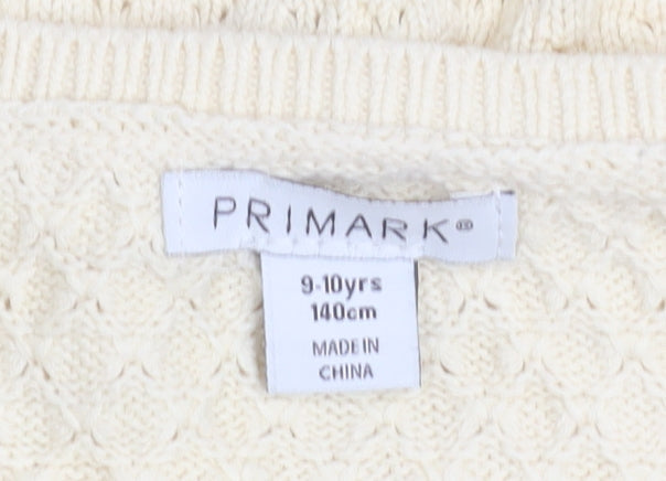 Girls UK Size 9-10 Years Primark Beige Camisole Tank