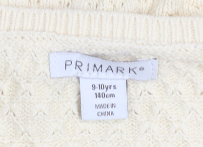 Girls UK Size 9-10 Years Primark Beige Camisole Tank