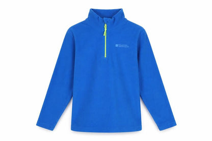 Mountain Warehouse Boys Blue Fleece 1/4 Zip Pullover Sweatshirt 9-10 Years