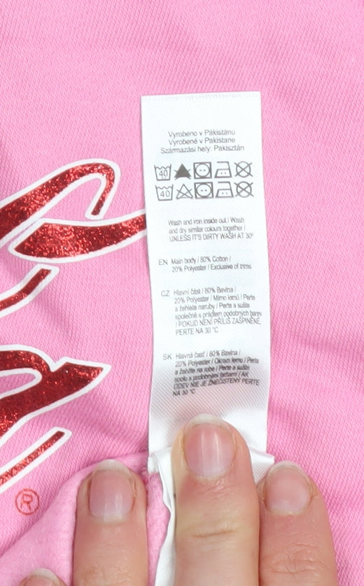 Unisex Adults UK Size S Coca-Cola Pink Pullover Sweatshirt