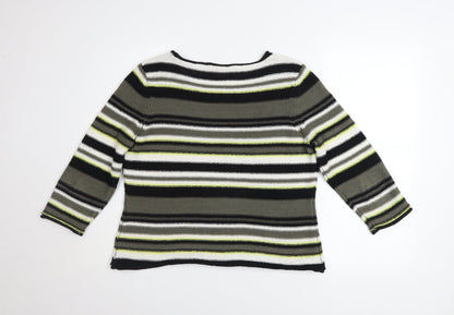Womens UK Size L Precis Multicoloured Pullover Jumper