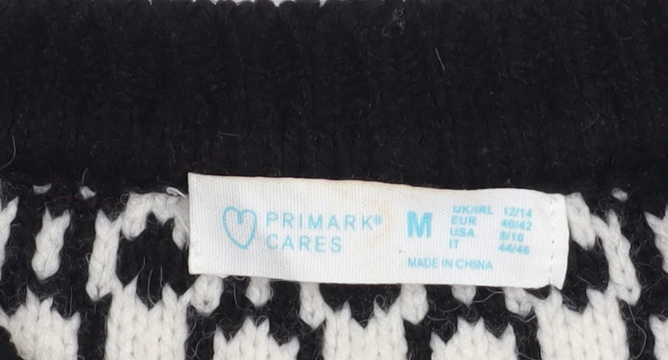 Womens UK Size M Primark Black Pullover Jumper