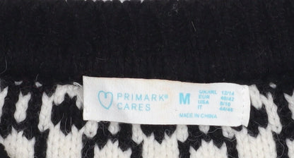 Womens UK Size M Primark Black Pullover Jumper