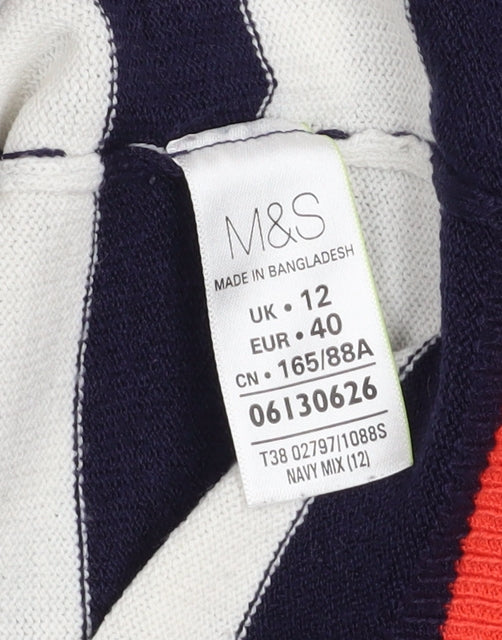 Womens UK Size 12 Marks and Spencer Blue Pullover Jumper