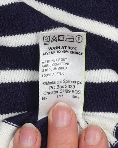Womens UK Size 12 Marks and Spencer Blue Pullover Jumper