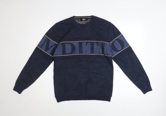 Mens UK Size L SCQ Blue Pullover Jumper