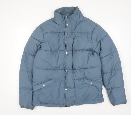 Womens UK Size M Easy Blue Puffer Jacket