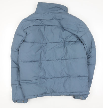 Womens UK Size M Easy Blue Puffer Jacket