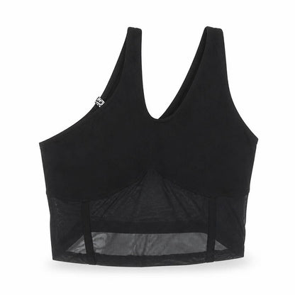 ASOS Women Black One Shoulder Mesh Camisole Top Size 16
