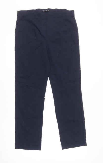 Womens UK Size M Dunnes Regular Fit Casual Workwear Business Blue Trousers