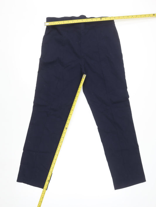 Womens UK Size M Dunnes Regular Fit Casual Workwear Business Blue Trousers