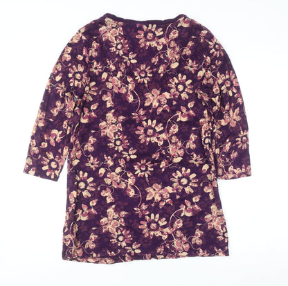 Womens UK Size 14 Maine New England Purple Tunic Blouse