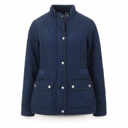 Womens UK Size 10 Crew Clothing Co. Blue Quilted Coat
