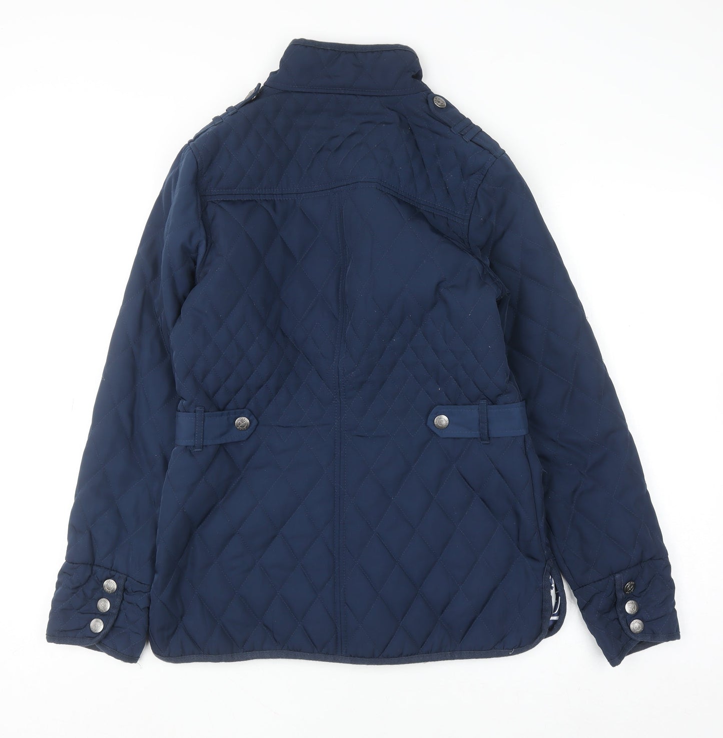 Womens UK Size 10 Crew Clothing Co. Blue Quilted Coat
