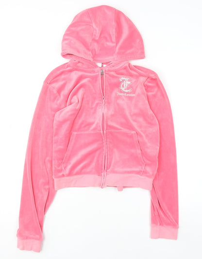 Girls UK Size 14-15 Years Juicy Couture Pink Full Zip Hoodie