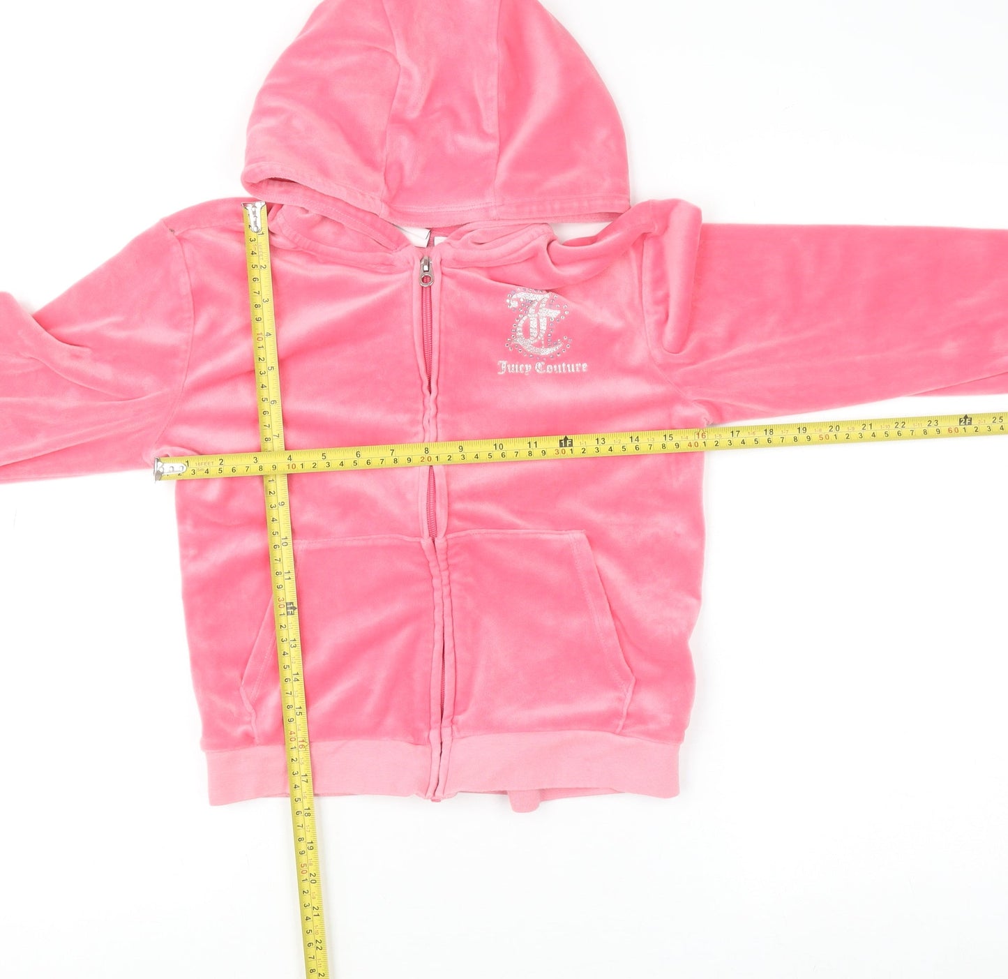 Girls UK Size 14-15 Years Juicy Couture Pink Full Zip Hoodie