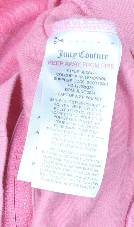 Girls UK Size 14-15 Years Juicy Couture Pink Full Zip Hoodie