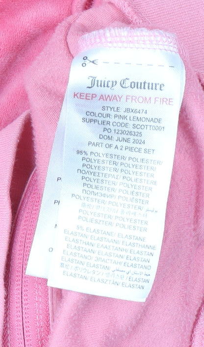 Girls UK Size 14-15 Years Juicy Couture Pink Full Zip Hoodie
