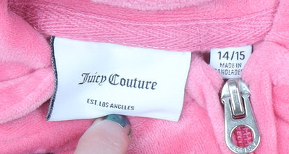 Girls UK Size 14-15 Years Juicy Couture Pink Full Zip Hoodie