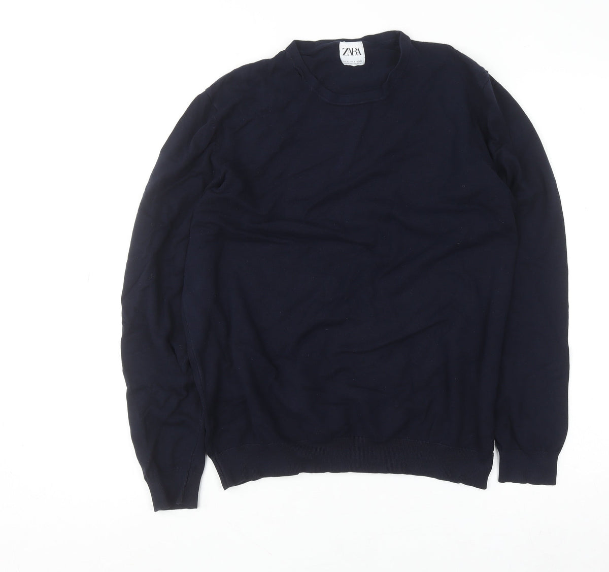 Womens UK Size 14 Zara Blue Pullover Jumper