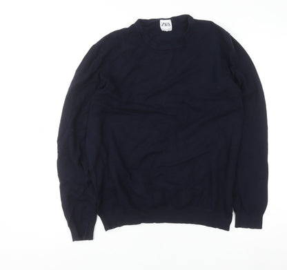 Womens UK Size 14 Zara Blue Pullover Jumper